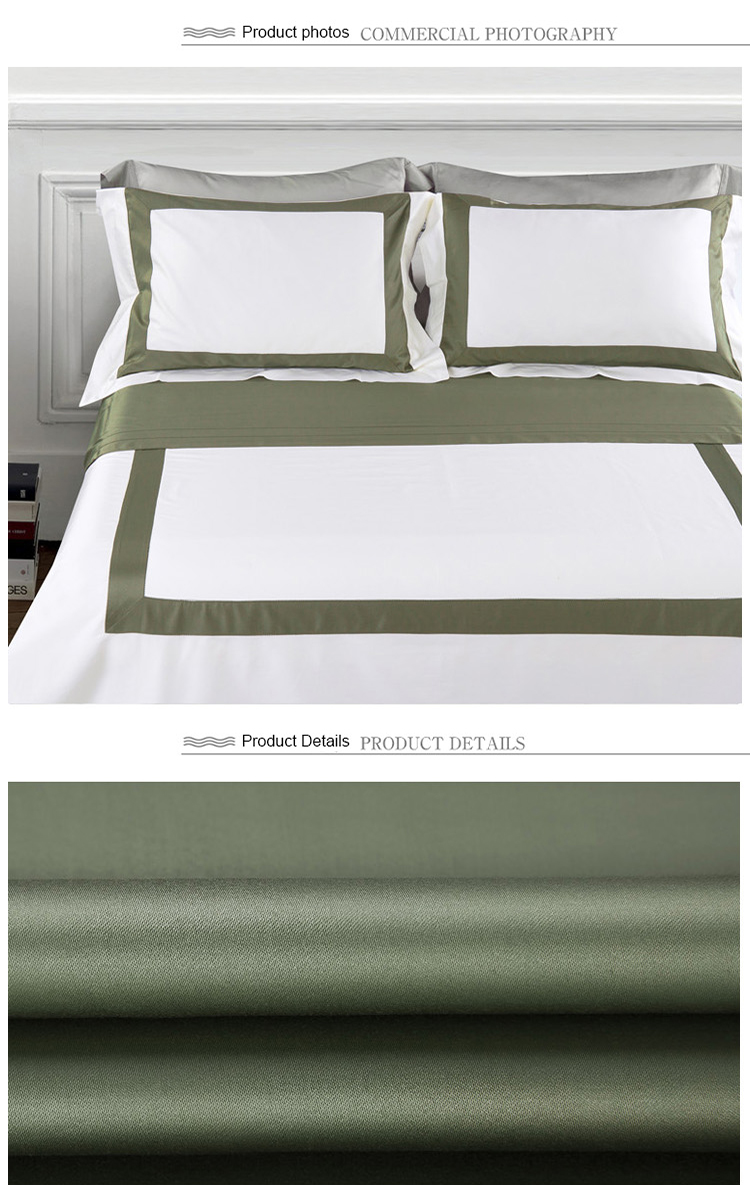 Superior Hotel Bedding Soft White Green