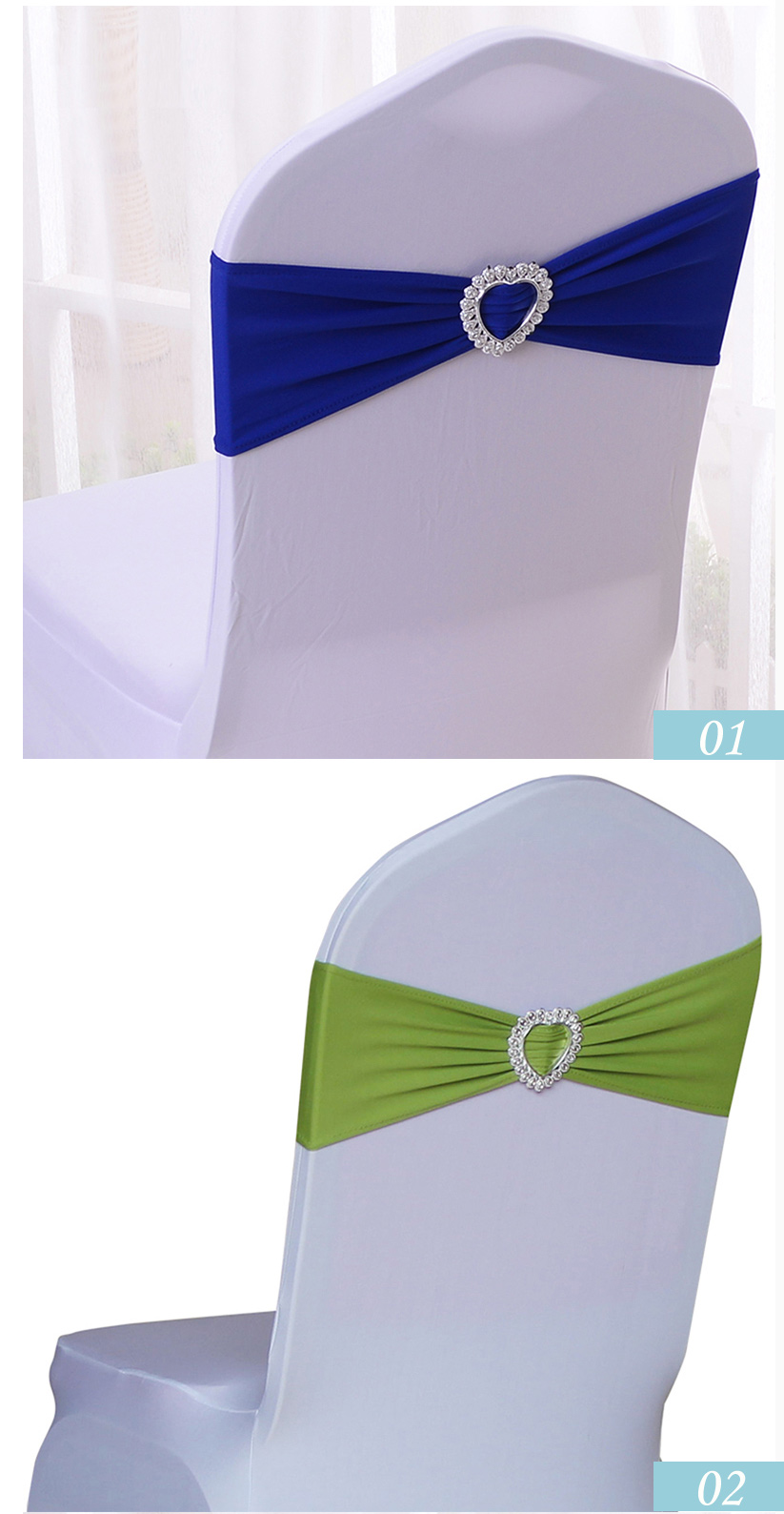 Color Lace Chair Cover Sashes