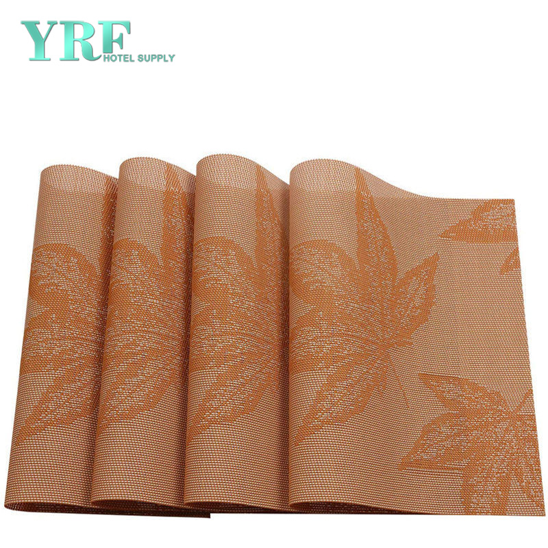 Rectangular Maple Leaf Orange Table Mats Christmas