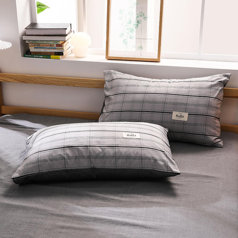 Bedding Light Grey Plaid Hot Selling