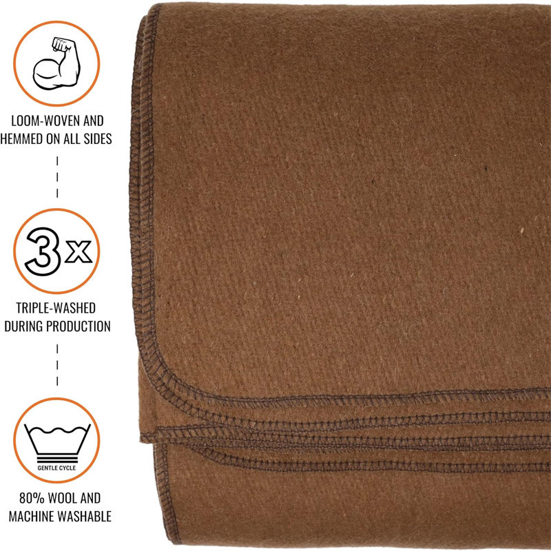 90% Wool 190cm Moisture - Absorbing Disaster - Relief Blanket
