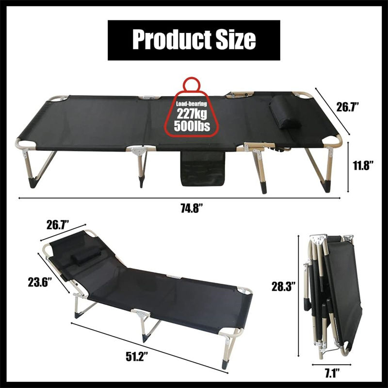 150kg Load Capacity Outdoor Campaign Bed
