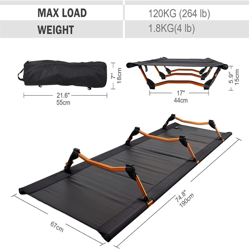 Disaster relief medical foldable bed