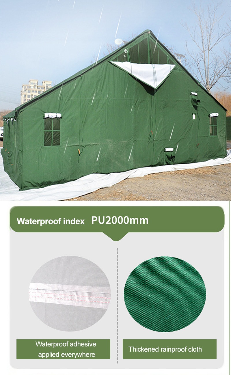 High-quality Green emergency tent materials