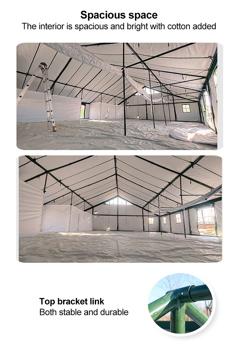 Green tent at -30 degrees Celsius