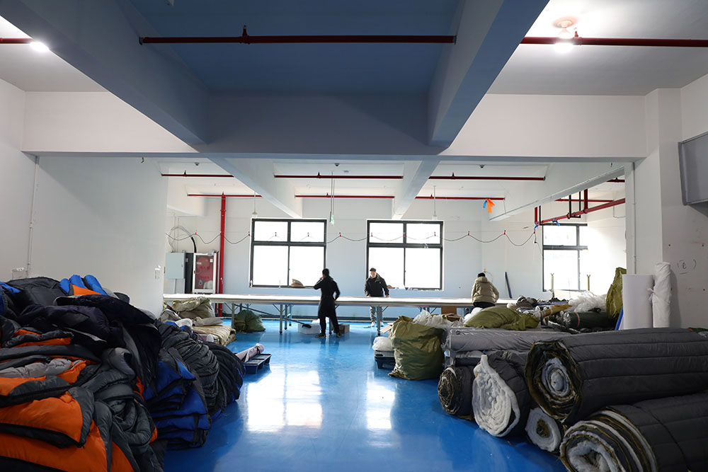 NGO aid project sleeping bags