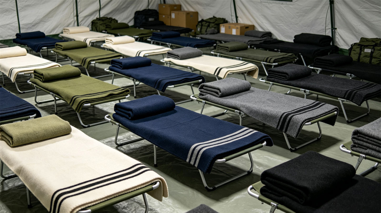 Navy Blue institutional standby blanket shown for bulk procurement, specification comparison, storage planning and project distribution review