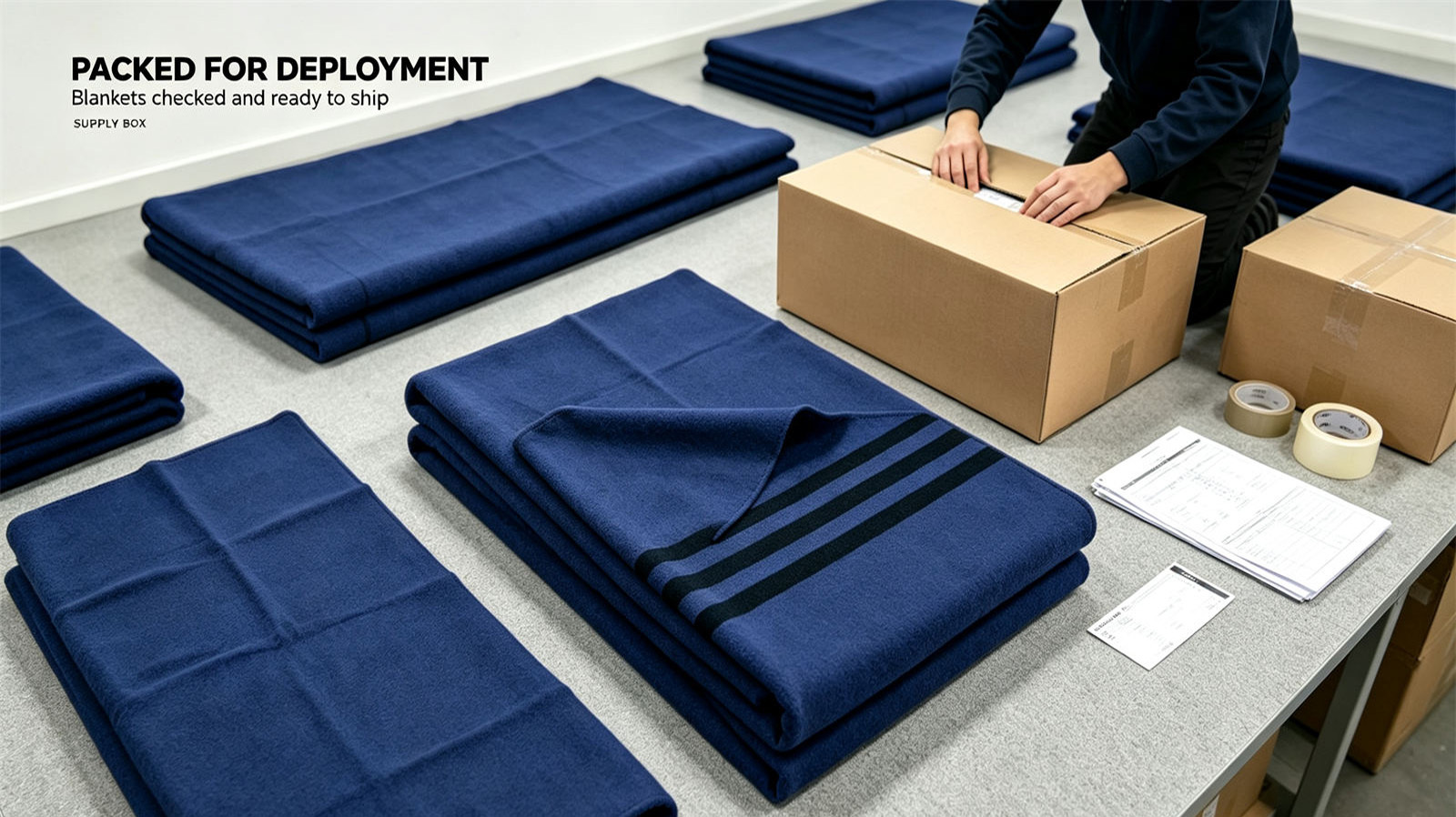 YRF Textile blankets shown in a practical supply setting supporting issue, use and operational planning decisions for institutional buyers for the how to inspect bulk blankets at receiving section.
