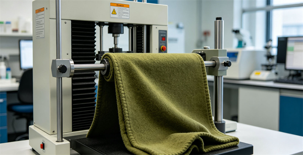 Blanket tensile strength test for pre-production sample review and bulk quality inspection planning