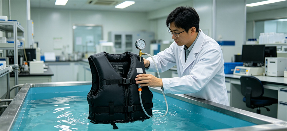 Water Rescue Life Jackets showing material water test for government procurement and emergency reserve planning