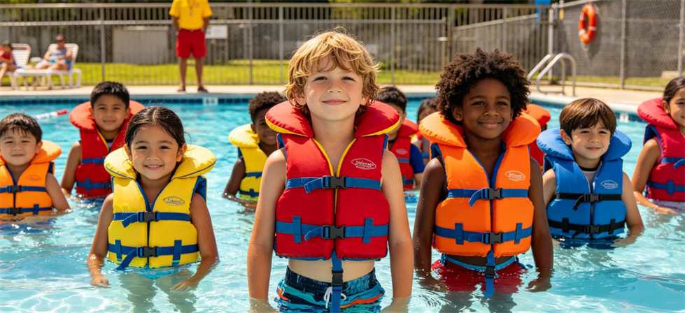 Water Rescue Life Jackets showing child size range for government procurement and emergency reserve planning