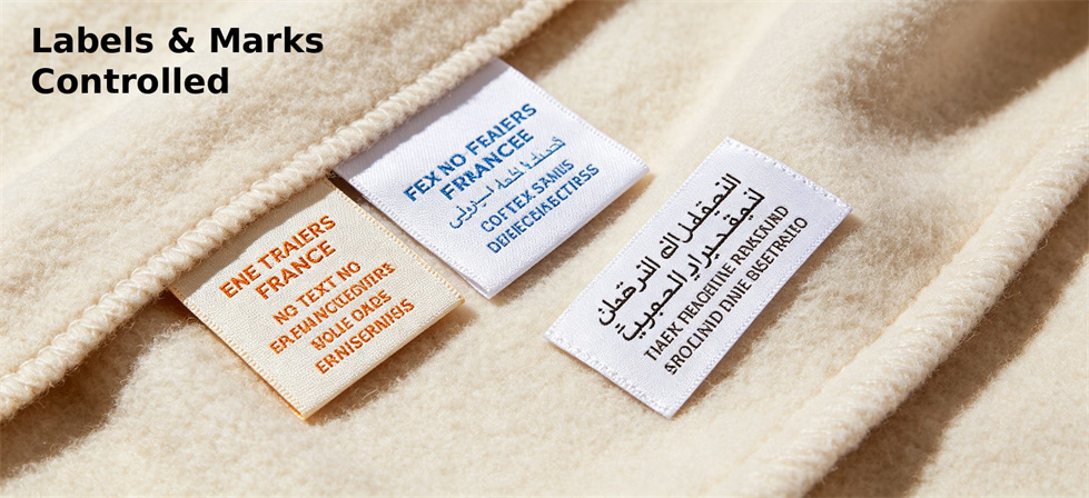 Relief blanket label and mark control for NGO order version management and destination warehouse handling