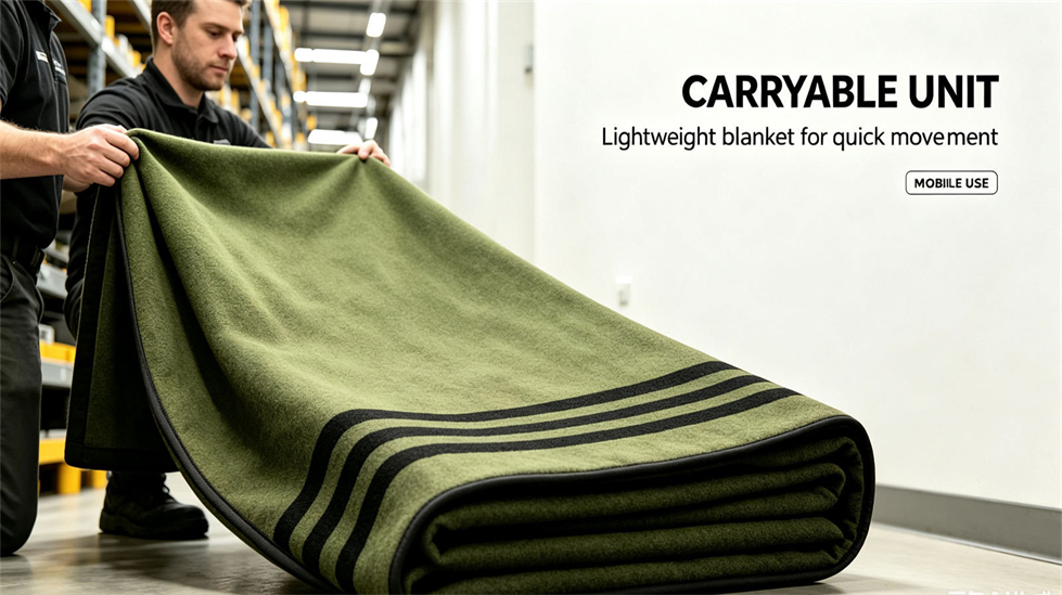 Field camp wool-blend blanket shown in a practical setting for issue planning and operational use review.