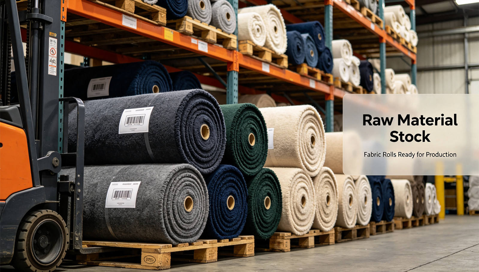 Emergency blanket warehouse stock showing solid color brown warehouse for institutional procurement review