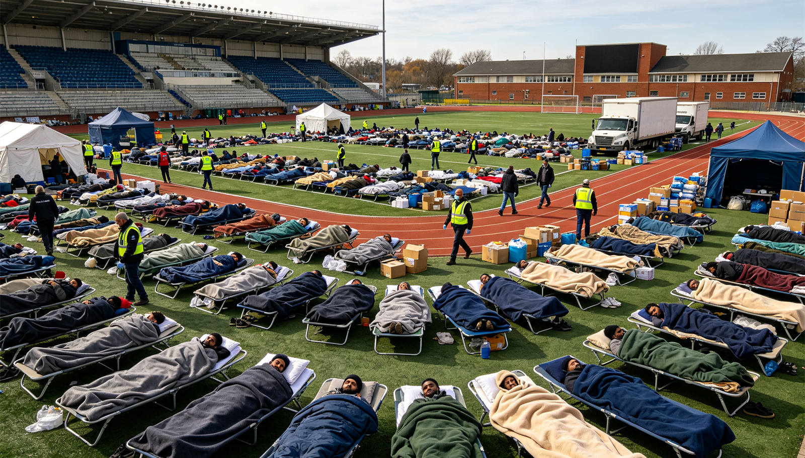 Emergency blanket temporary shelter use showing solid color army green for institutional procurement review