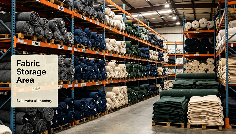 Emergency blanket warehouse stock showing solid color brown warehouse for institutional procurement review