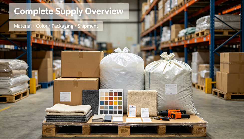 Emergency blanket packing presentation showing solid color brown package for institutional procurement review