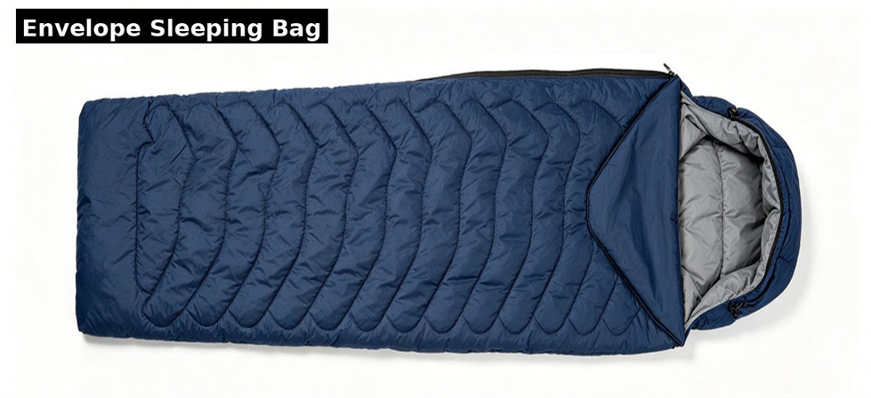 Envelope sleeping bag displayed open for institutional procurement comparison for government stockpile, institutional supply Envelope sleeping bag displayed open for institutional procurement comparison for government stockpile, institutional supply