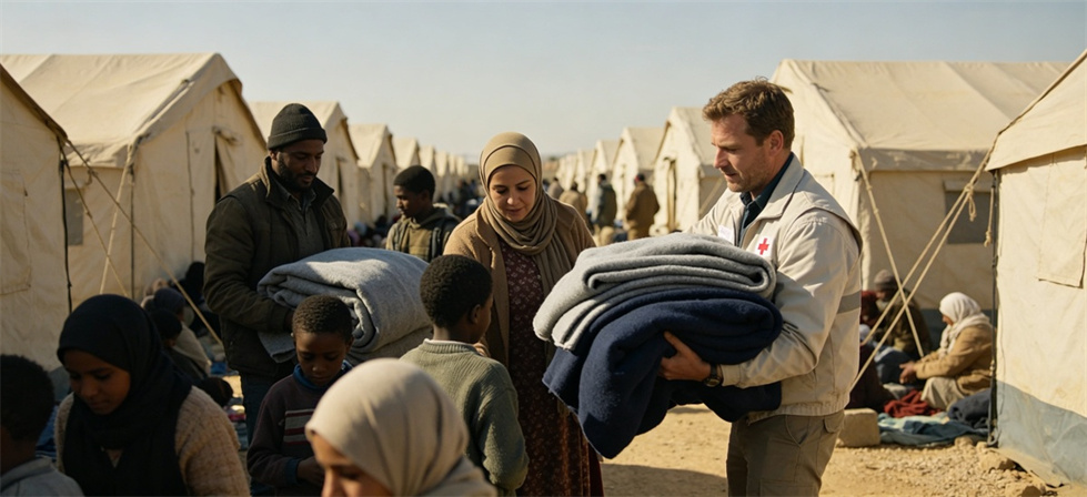 Community shelter blankets refugee camp for institutional blanket procurement, inspection and supply planning