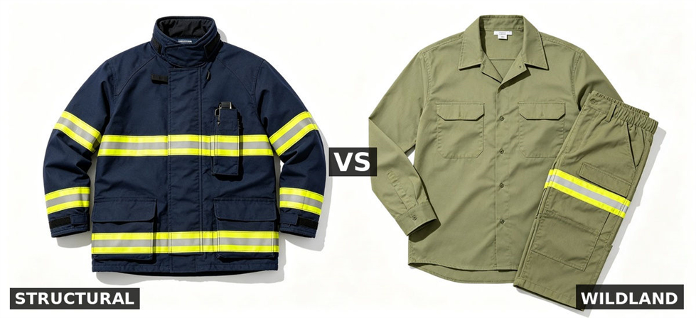 Firefighter gear structural vs wildland for institutional procurement, inspection and supply planning