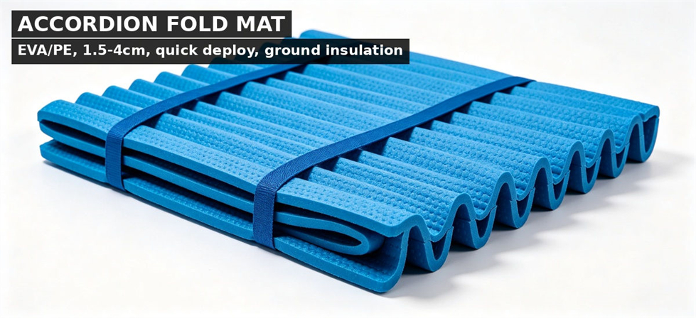 Disaster relief mattresses accordion for institutional procurement, inspection and supply planning