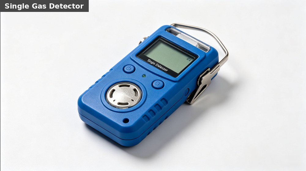 Portable single-gas detector for targeted monitoring of a known hazard in industrial work areas Portable single-gas detector for targeted monitoring of a known hazard in industrial work areas