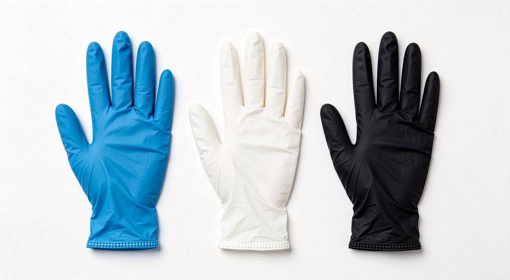 Disposable medical examination gloves blue white black for fire rescue, industrial safety and institutional PPE purchasing decisions Disposable medical examination gloves blue white black for fire rescue, industrial safety and institutional PPE purchasing decisions