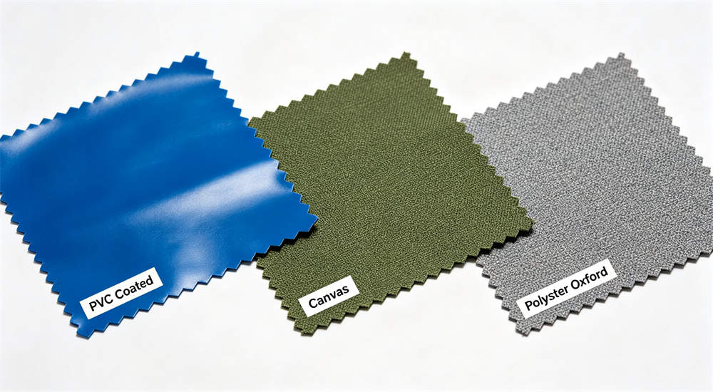 three tent fabric materials pvc coated canvas oxford comparison