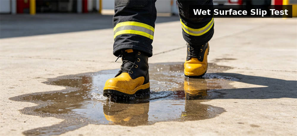 Station duty boots black white bg for institutional procurement, inspection and supply planning