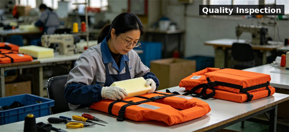 Factory qc life jacket inspection for institutional procurement, inspection and supply planning