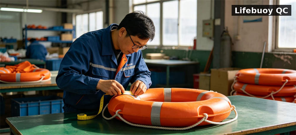 Factory qc lifebuoy measurement for institutional procurement, inspection and supply planning