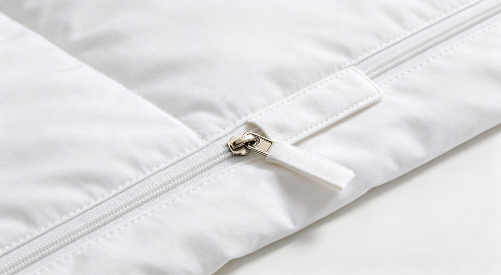 Institutional bedding product display showing material quality and design details for commercial procurement decision making suitable for emergency shelters hospitals universities and hotels requiring durable comfortable bedding solutions