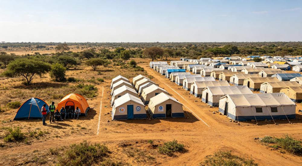 Three relief camp sizes comparison, from small local teams to large government operations, bulk sourcing scales with earthquake response needs Three relief camp sizes comparison, from small local teams to large government operations, bulk sourcing scales with earthquake response needs