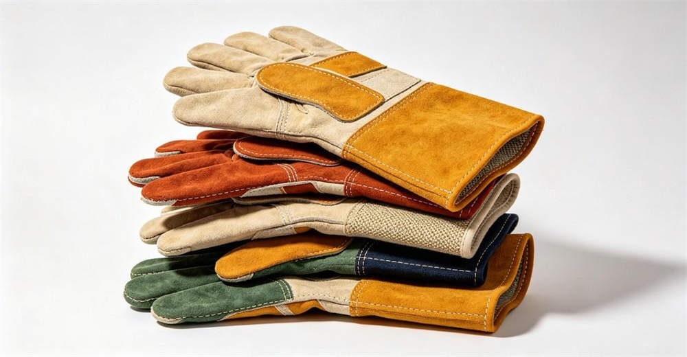 Fire resistant leather gloves multi colors heat resistant welding safety gloves wholesale bulk supplier China