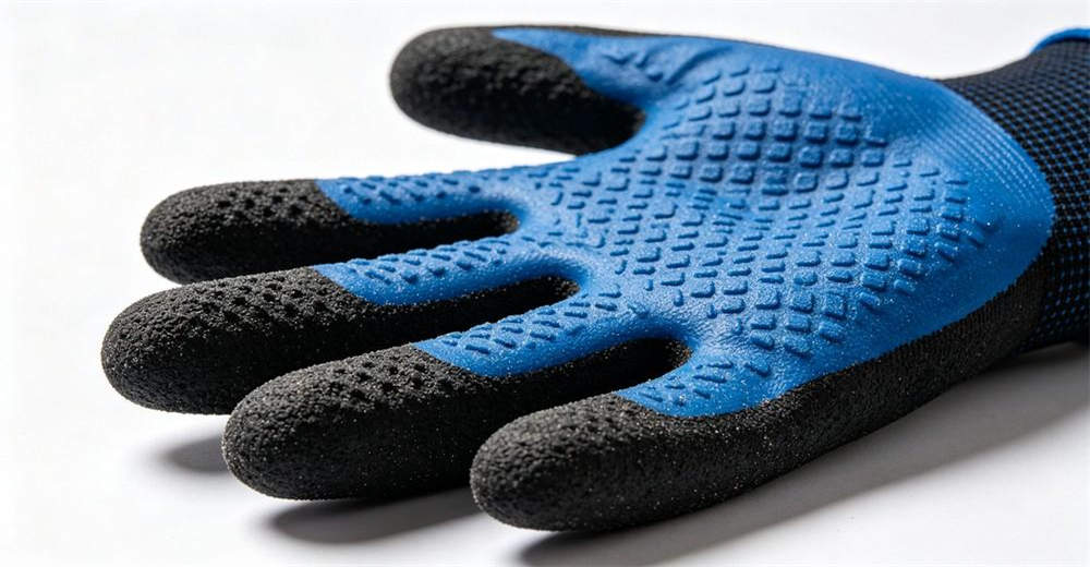 Anti-slip gloves nitrile foam coating detail grip texture safety gloves wholesale bulk supplier China