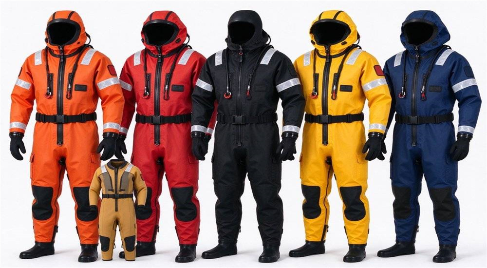 Dry suit vs wetsuit comparison showing thermal protection mobility and water temperature suitability for different water rescue operational scenarios