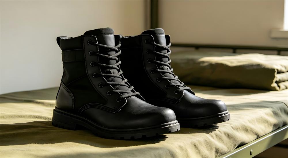 Black military combat boots jungle style for military textiles footwear wholesale supplier procurement for military textiles footwear wholesale and field operations