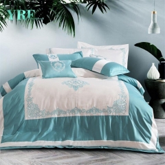 luxueuse villa menthe verte ensemble de lit