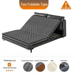 Matelas Pliable Gris Foncé Épais 10CM
