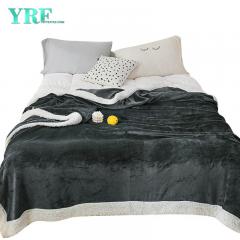 Lit King Gris foncé&White Coral Blanket