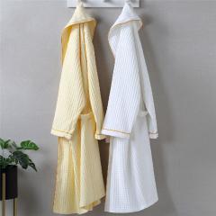 Peignoir de bain gaufré doux avec logo personnalisé
