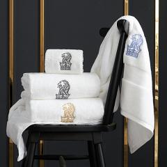 Serviette de toilette égyptienne de qualité supérieure, 100 % coton, logo pour hôtel cinq étoiles, ensemble de serviettes de bain de luxe