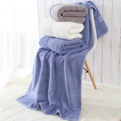 Serviettes de bain jacquard 100 % coton peigné, couleur unie, sur mesure