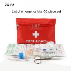Contenu de la trousse de premiers secours