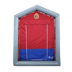 Colonne de tente de décontamination gonflable en PVC rouge et bleu YRF