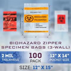 Sacs pour échantillons médicaux à double couche, étanches